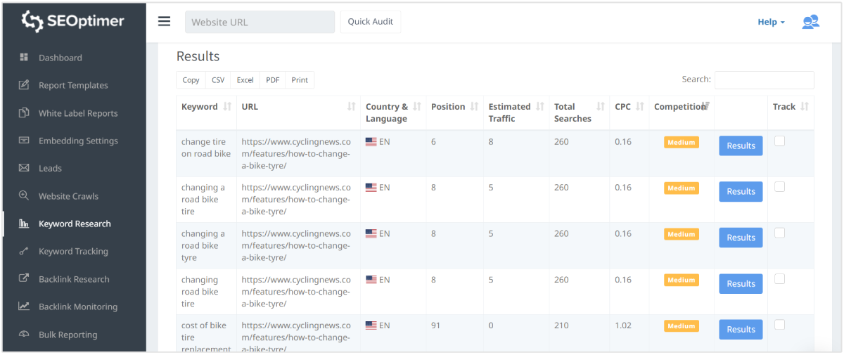 search by domain for secondary keywords